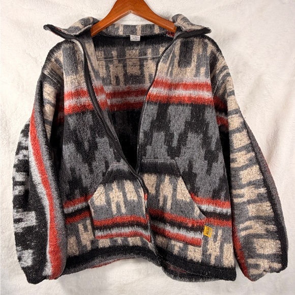 Artesanías MR Molina Mexican Baja Hoodie Jacket Men’s M Wool Blend Zip-Up coat - Picture 6 of 9